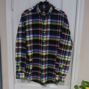 Ralph Lauren Men's Colorful Plaid Button-Down Shirt Base Layer Or THASHED